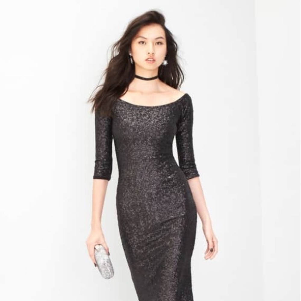 Dress the Population Matte Sequin Addison Dress